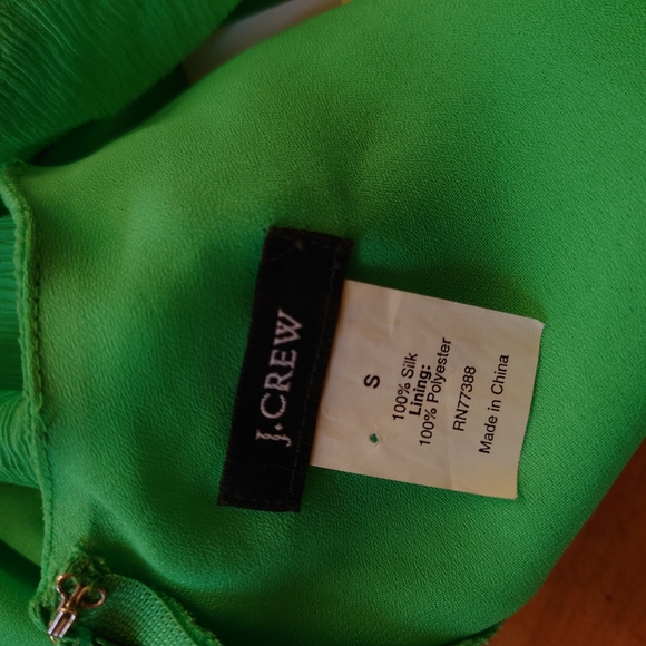 Vintage Y2K J Crew 100% Silk Tank Top Bright Green Colorful Camisole Size Small - Picture 12 of 14